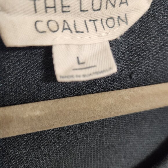 The Luna Coalition Soft Modal Yoga Athleisure Charcoal Gray Shirt Large - Picture 2 of 5